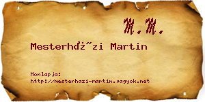 Mesterházi Martin névjegykártya