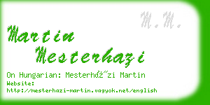 martin mesterhazi business card